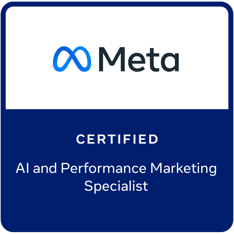 Meta Certified AI and Performance Marketing Specialist badge